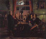 Johann Erdmann Hummel The Chess Game oil painting reproduction